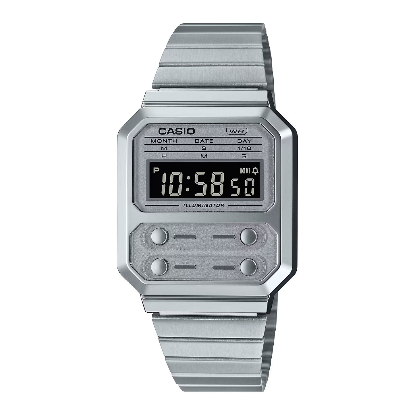Reloj Digital Alien Vintage Plateado de Hombre - Attenza Panamá