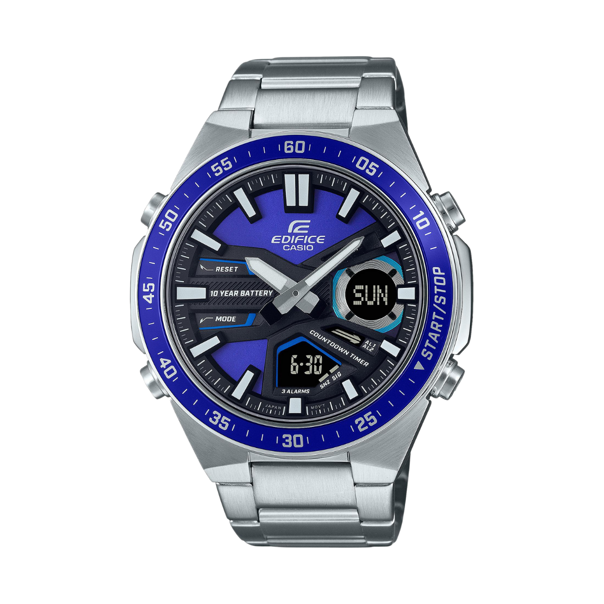 Reloj Análogo-Digital Sport Plateado de Hombre - Attenza Panamá