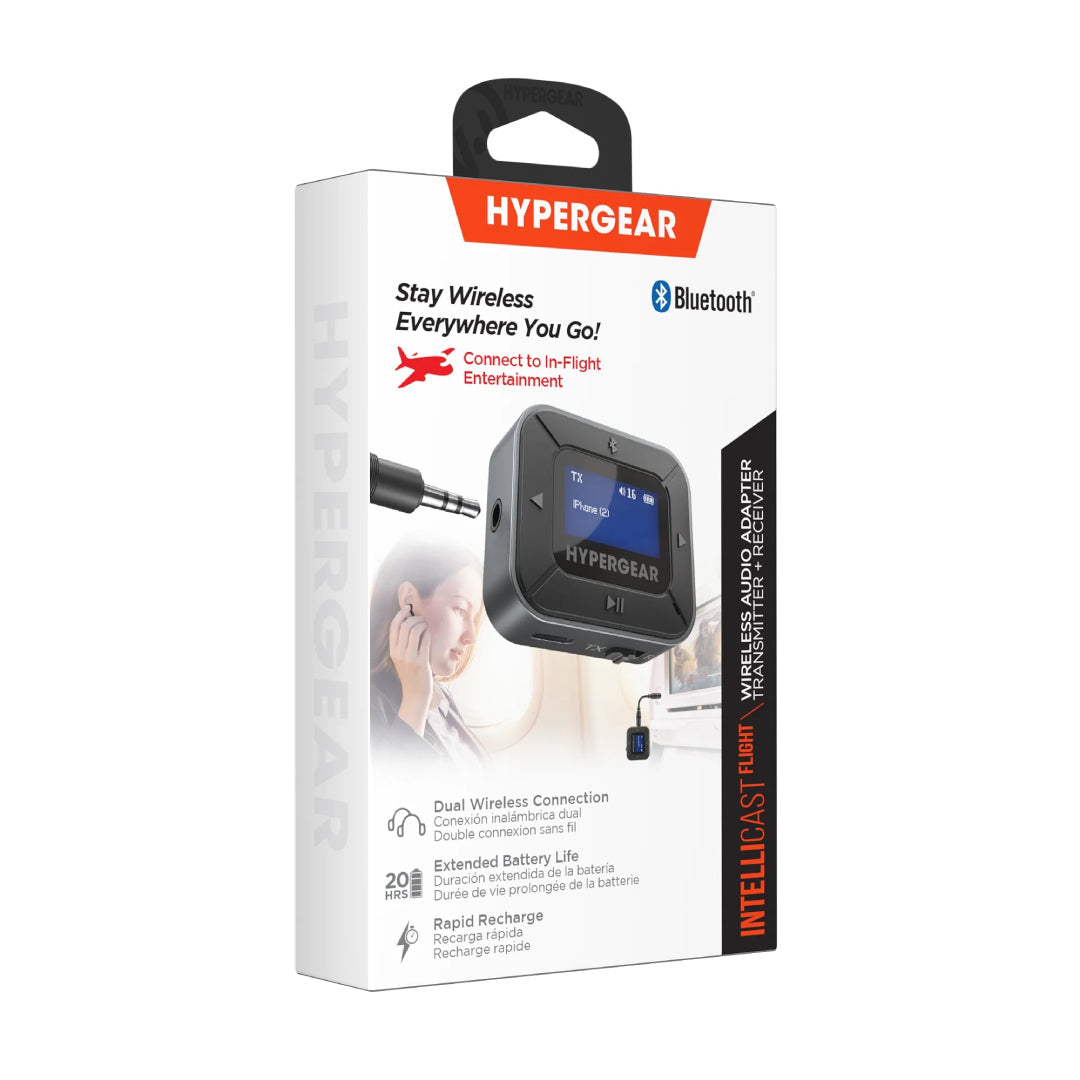 HyperGear Adaptador De Audio Bluetooth Para Aviones Y Otros Dispositivos Transmisor Y Receptor - Attenza.net