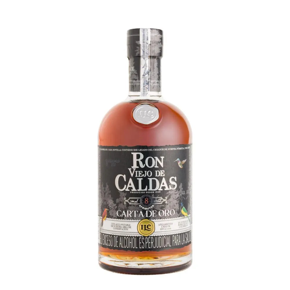 Ron Viejo De Caldas Carta De Oro 8 años