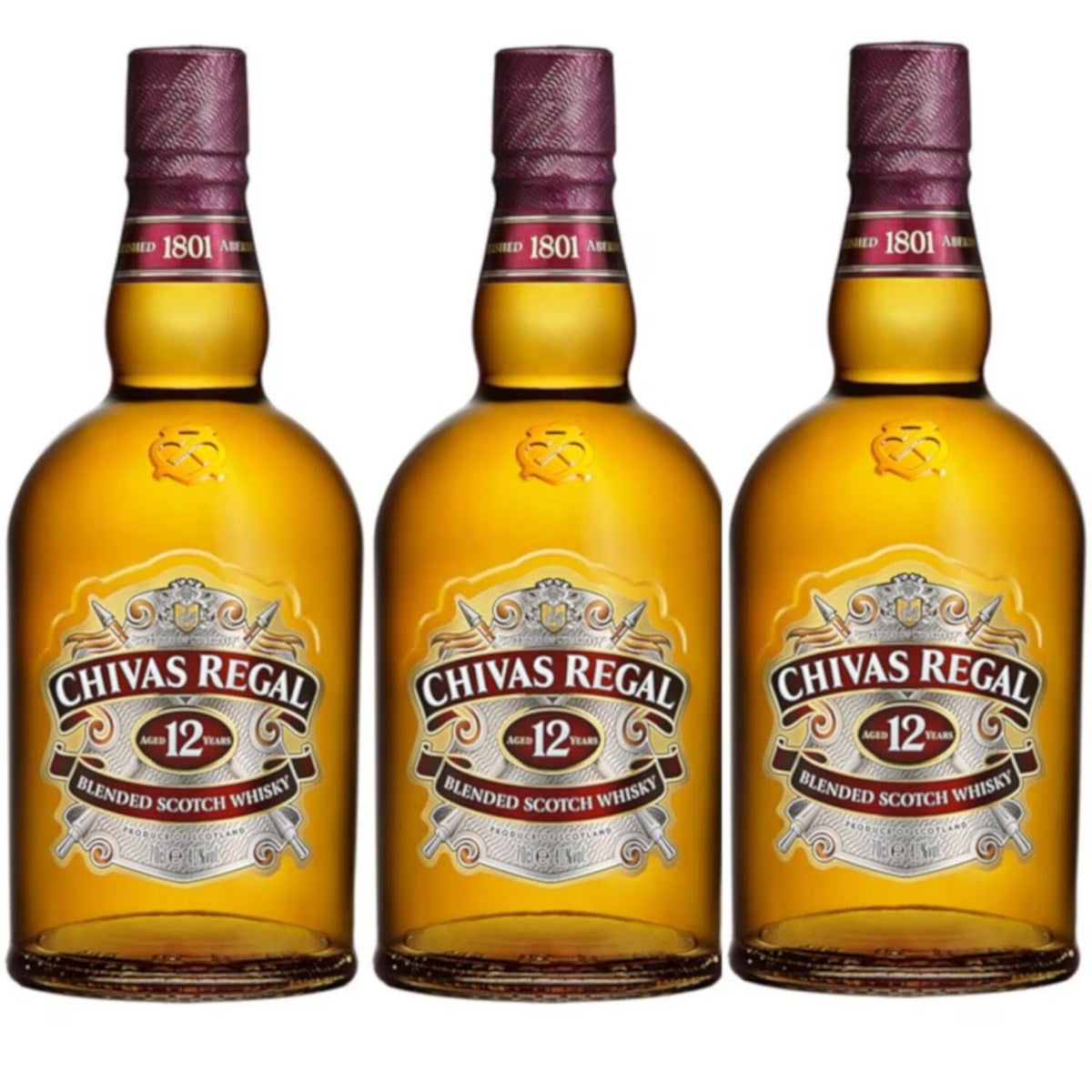 Chivas Regal 12 Years Old Blended Scotch Whisky (3X1000 ml.)