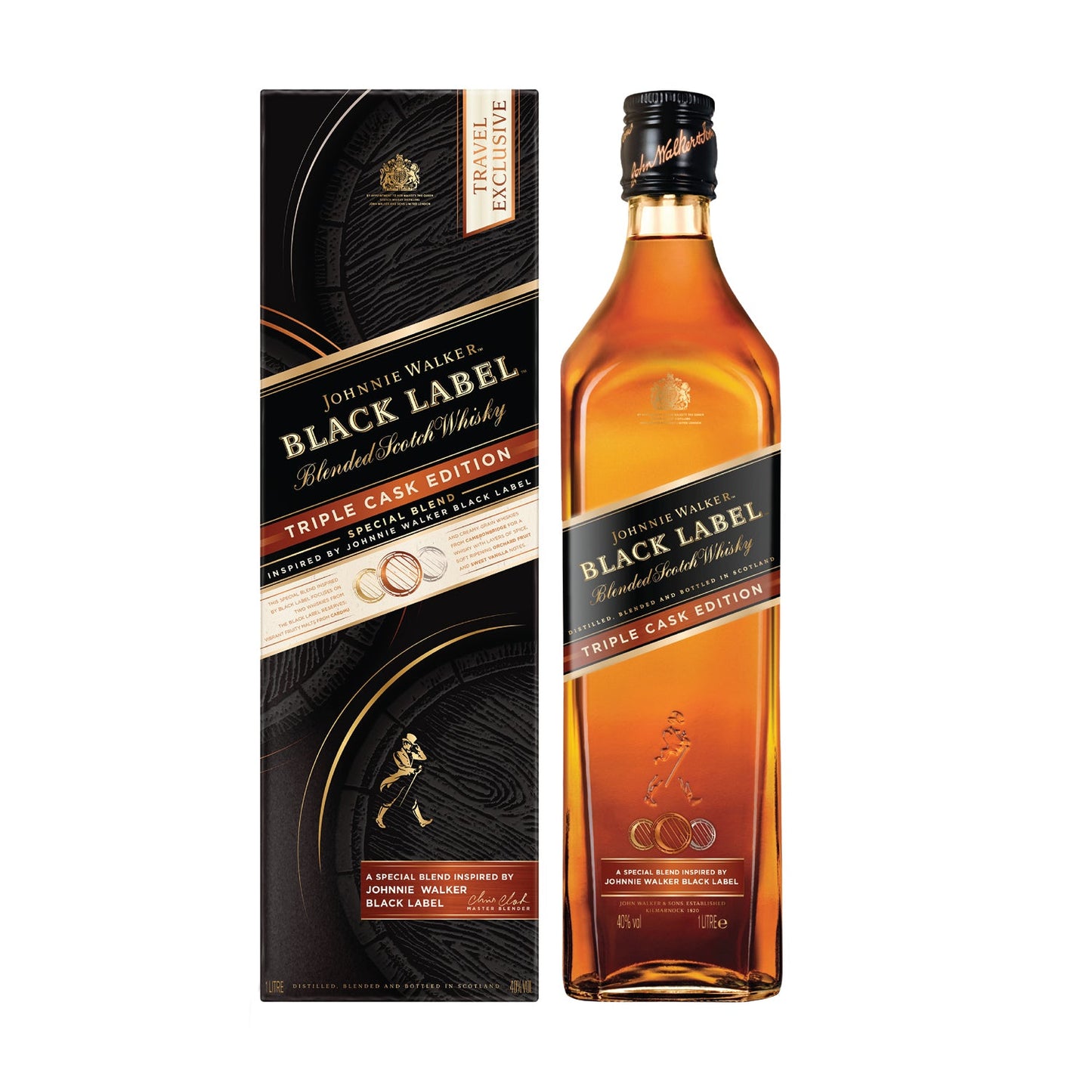 Johnnie Walker Black Label Triple Cask Blended Scotch Whisky - Attenza Panamá