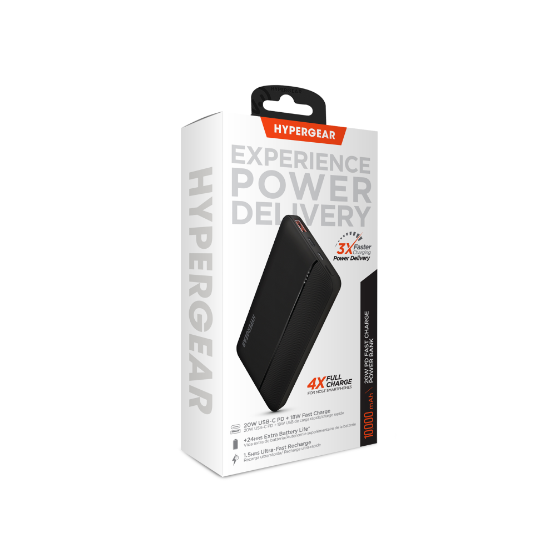 HyperGear Bateria Portable 10,000mAh 20W PD + USB - Attenza.net