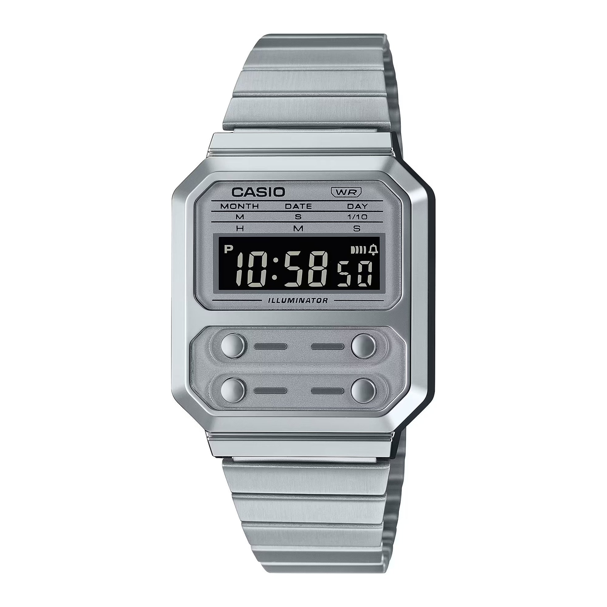 Reloj Digital Alien Vintage Plateado de Hombre - Attenza Panamá