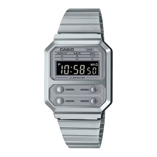 Reloj Digital Alien Vintage Plateado de Hombre - Attenza Panamá