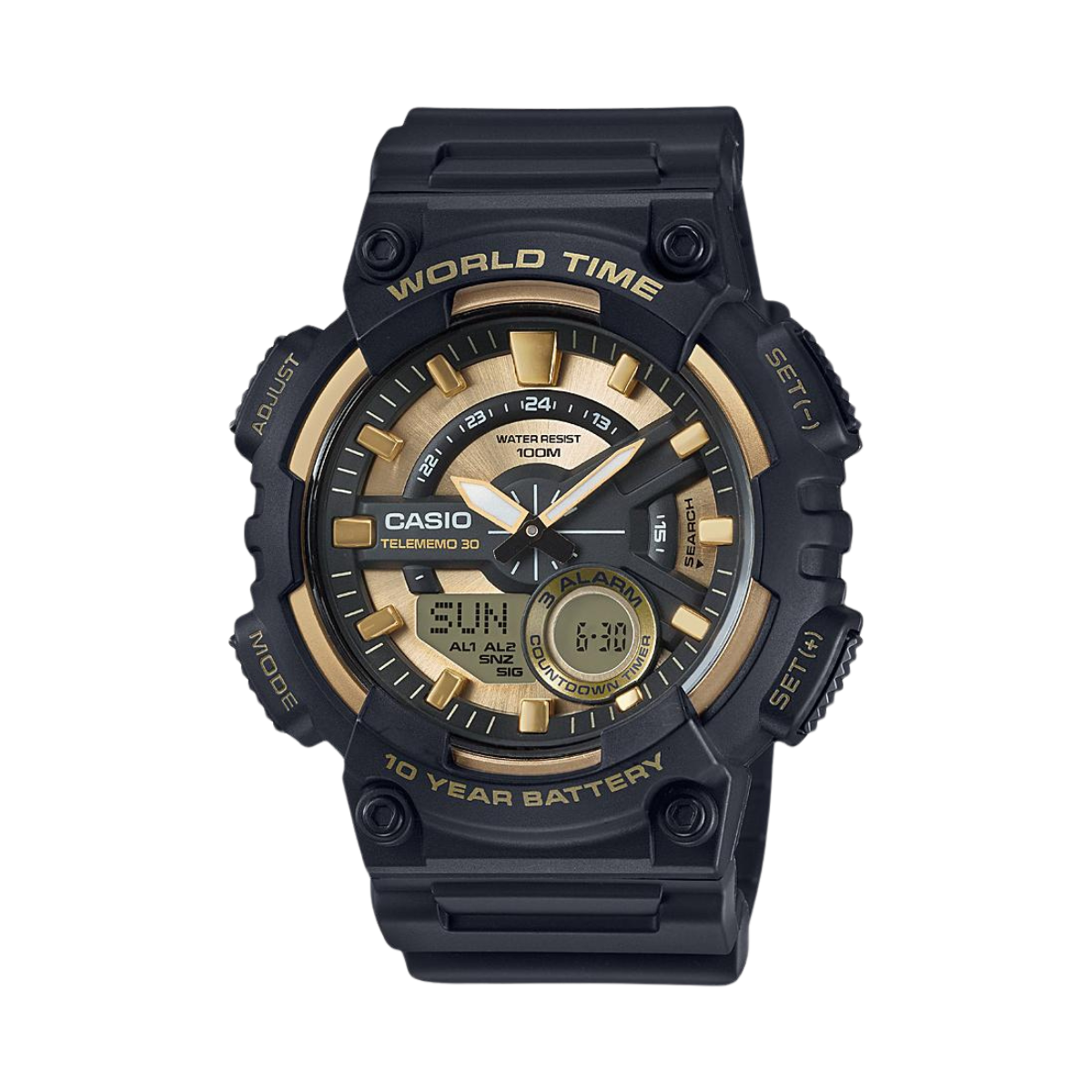Reloj Análogo-Digital Telememo 30 Sport Negro de Hombre - Attenza.net