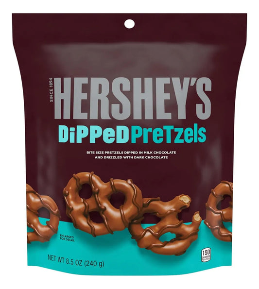 Chocolates Hersheys y Pretzels Bolsa - 240g - Attenza.net