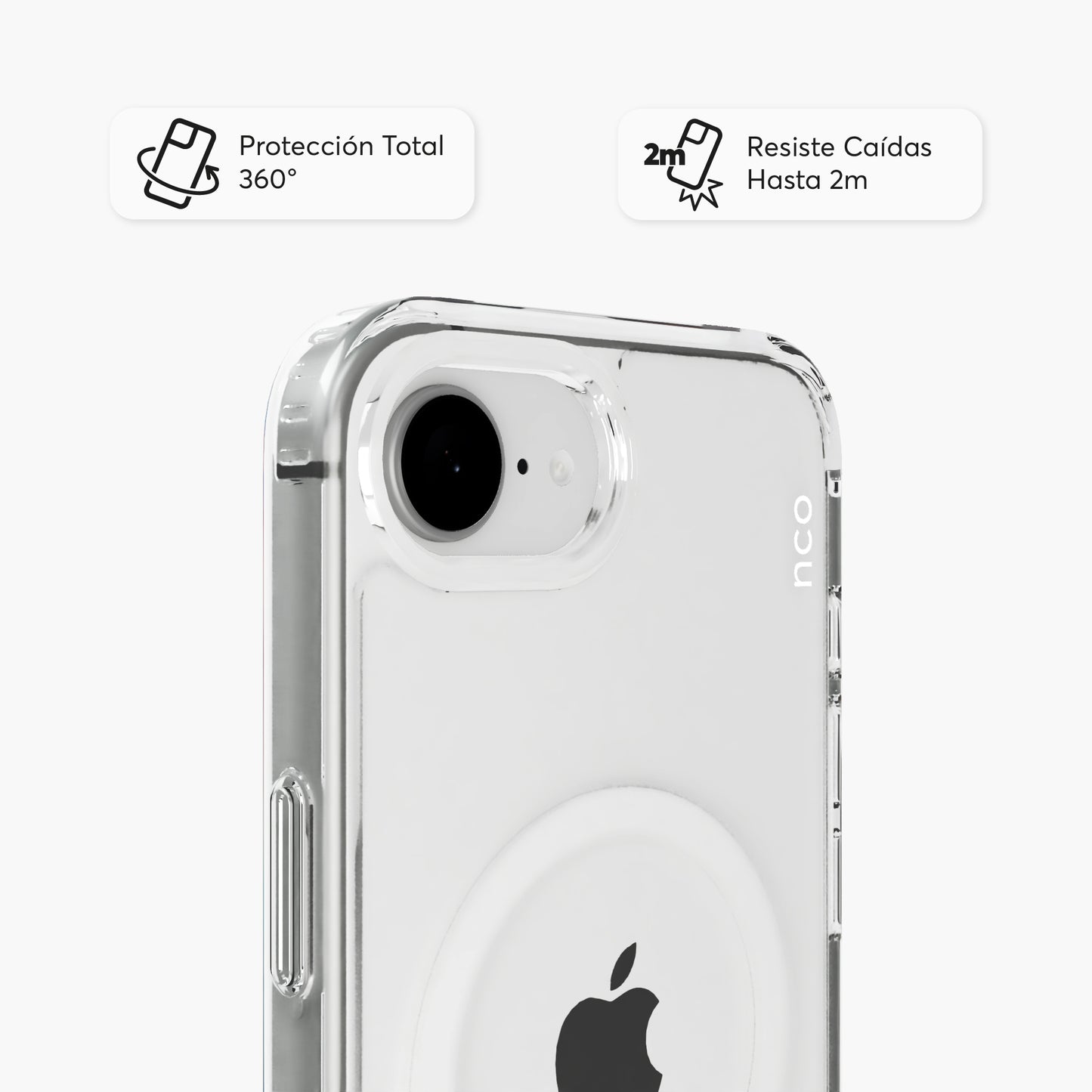 SafeCase Clear para iPhone 17e & 16e compatible con MagSafe