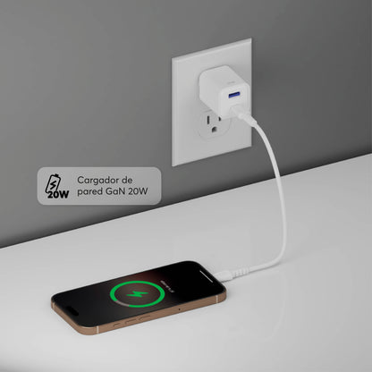 Cargador PowerPlug Mini 20W para USB-A - USB-C