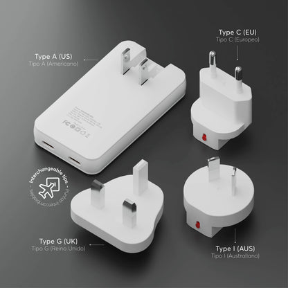 PowerPlug Ultra 65W USB-C Travel Charger US/EU/AUS/UK