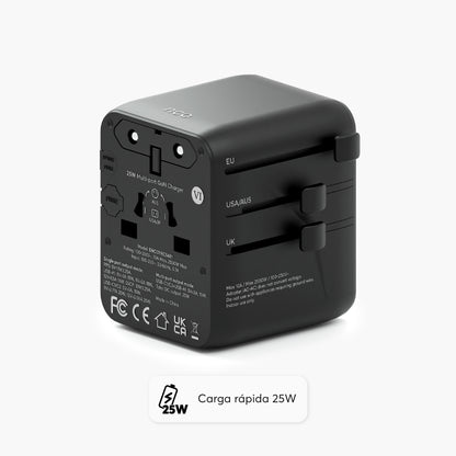 TravelAdapter Universal 25W – USB A / USB C