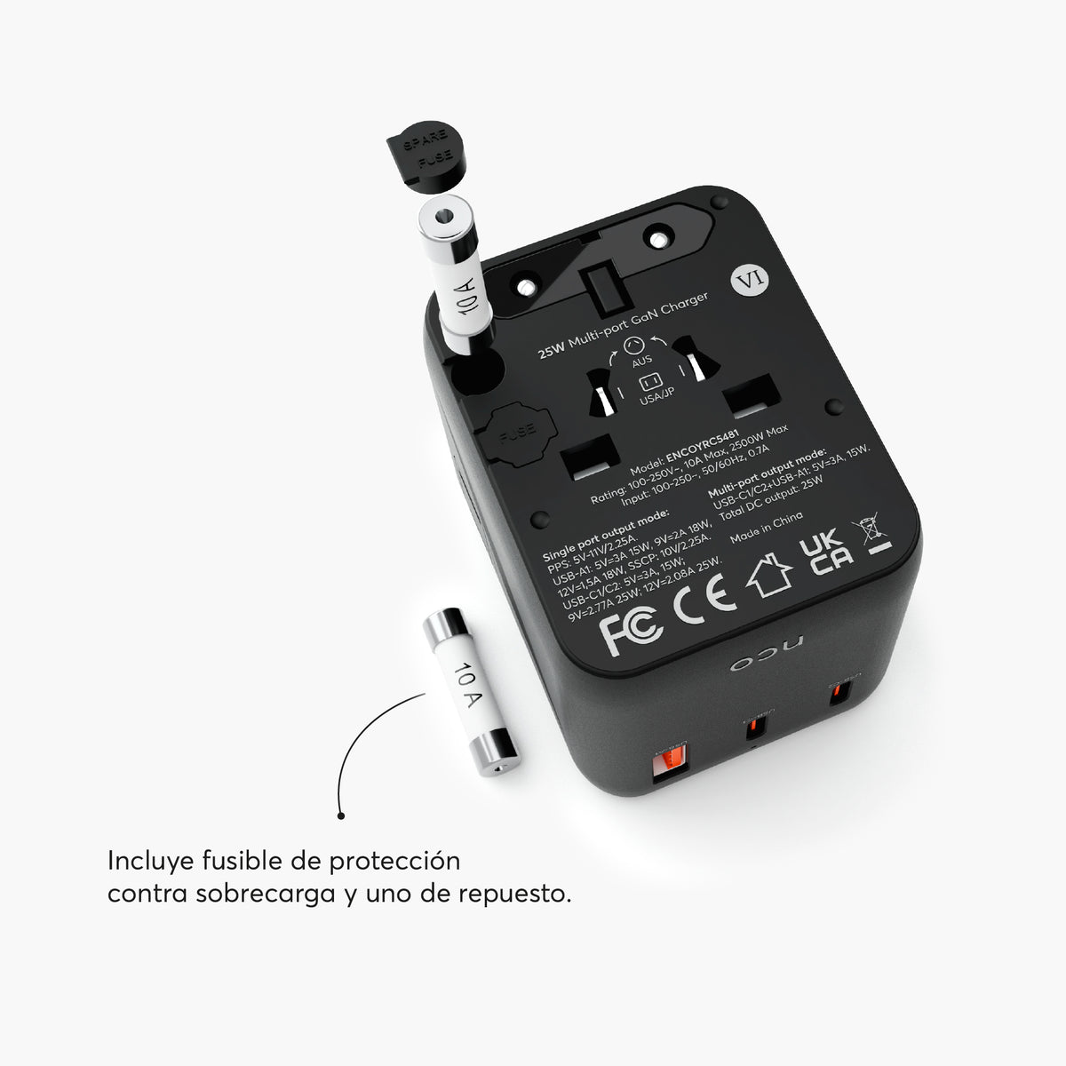 TravelAdapter Universal 25W – USB A / USB C