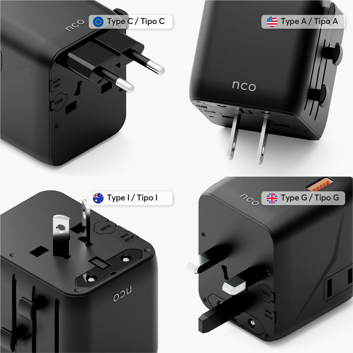 TravelAdapter Universal 25W – USB A / USB C