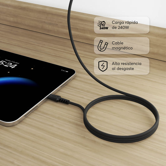 PowerForce 2M Cable Magnético USB-C - USB-C