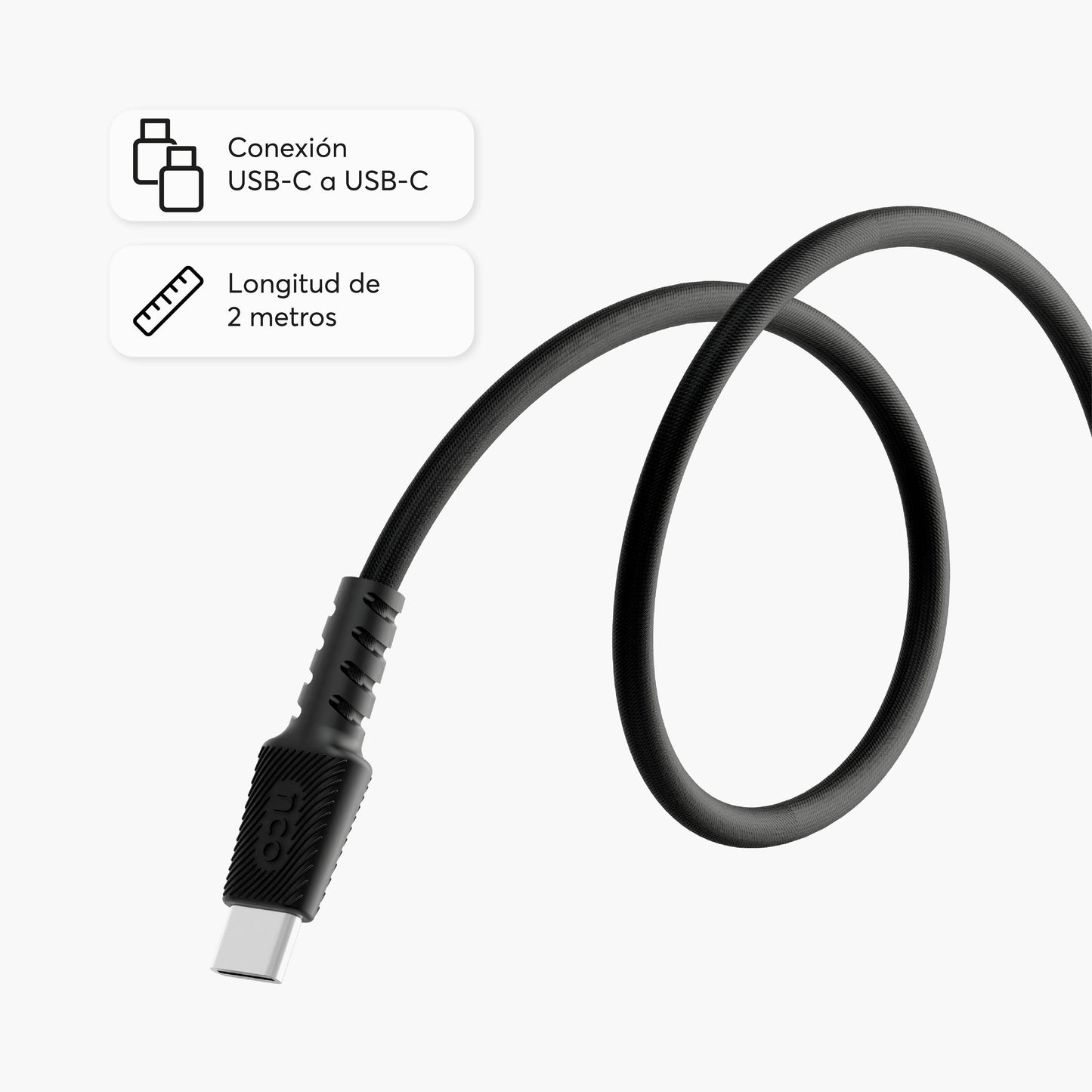 PowerForce 2M Cable Magnético USB-C - USB-C