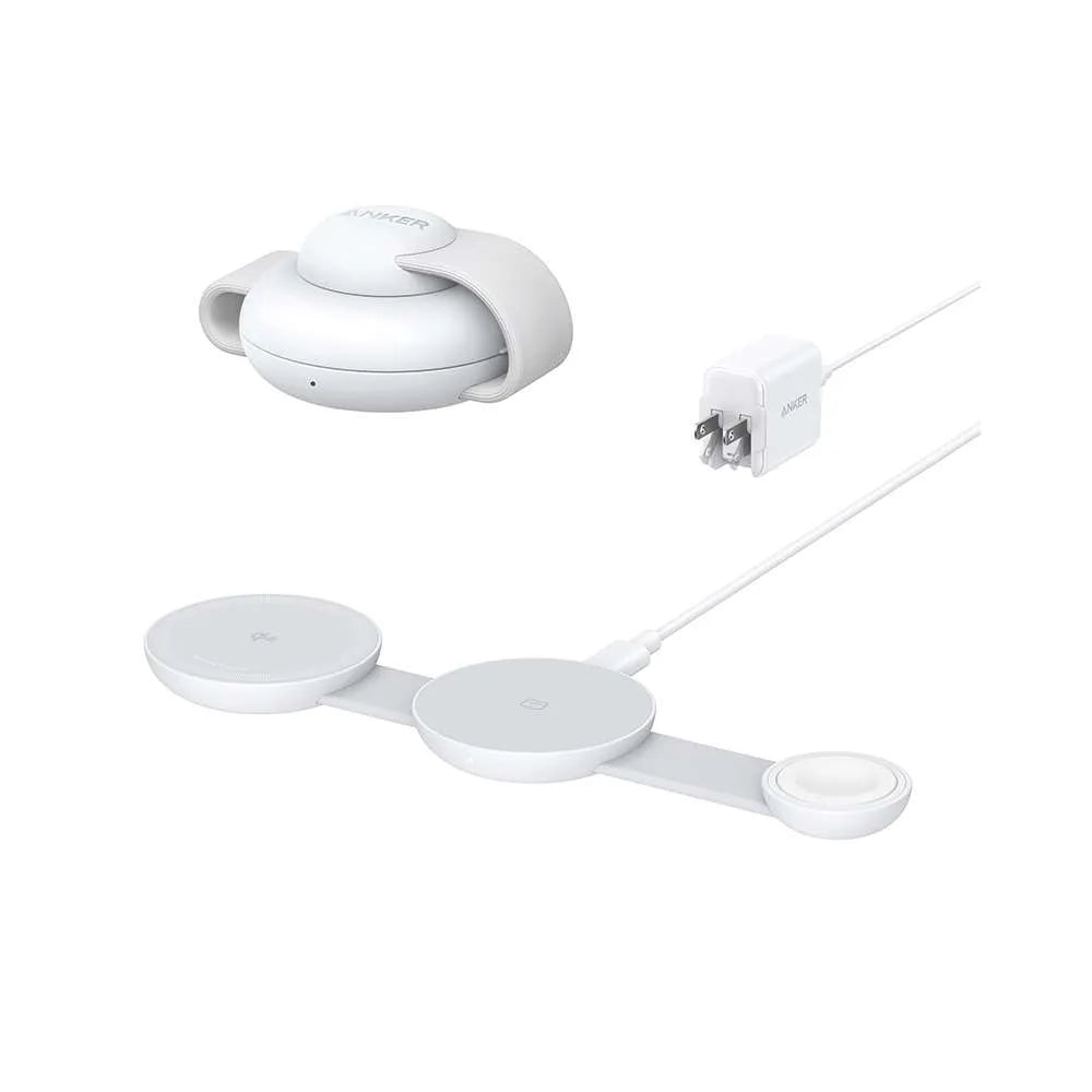 Cargador Inalámbrico plegable Anker MagGo 3 en 1 Qi2 de 15 W