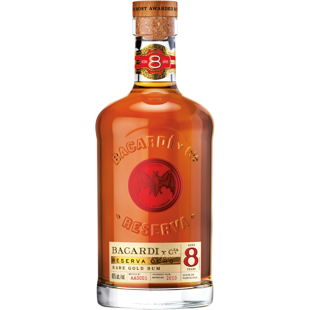 Ron BACARDÍ® Reserva Ocho Años Rare Gold Rum - Attenza.net
