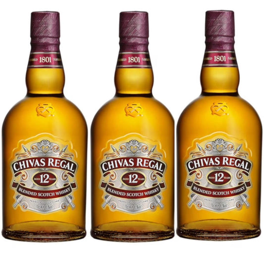 Chivas Regal 12 Years Old Blended Scotch Whisky (3X1000 ml.)