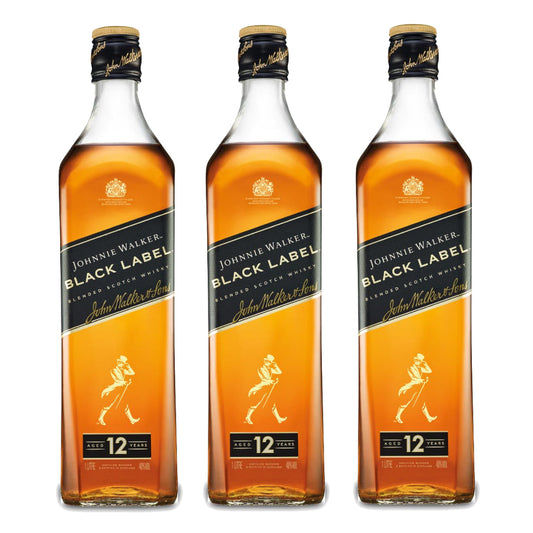 Johnnie Walker Black Label Aged 12 Years Blended Scotch Whisky (3X1000ml.) - Attenza Panamá