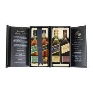 Johnnie Walker Collection Pack Set Black, Gold, 18, & Blue Label Scotch Whisky (4X200ml.) - Attenza.net