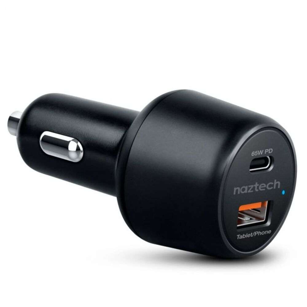 Naztech Cargador Para auto Speed Max65 USB-C Pd65w + USB-A Qc318w - Attenza Panamá