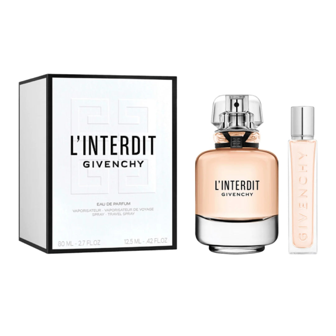 Givenchy L'Interdit Gift Set: L'Interdit Eau de Parfum 80 ml + Travel Spray 12.5 ml - Attenza.net