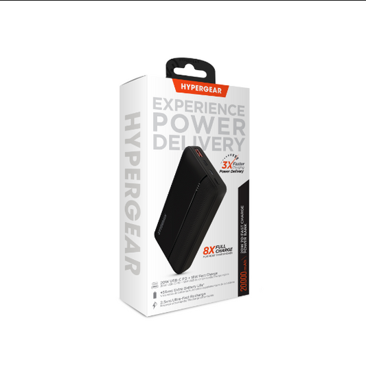 Hypergear Bateria Portable 20,000mAh 20W PD + USB - Attenza.net