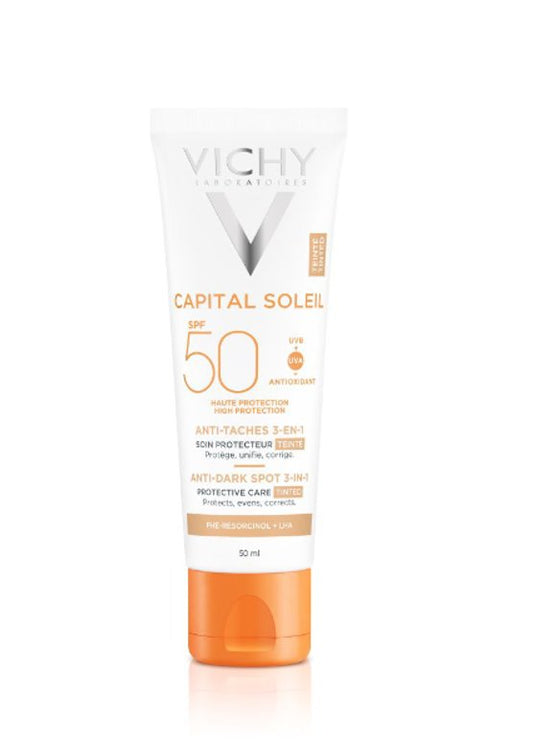 Vichy Capital Soleil Tinted Anti-Dark Spot 3-in-1 SPF50 - Attenza.net