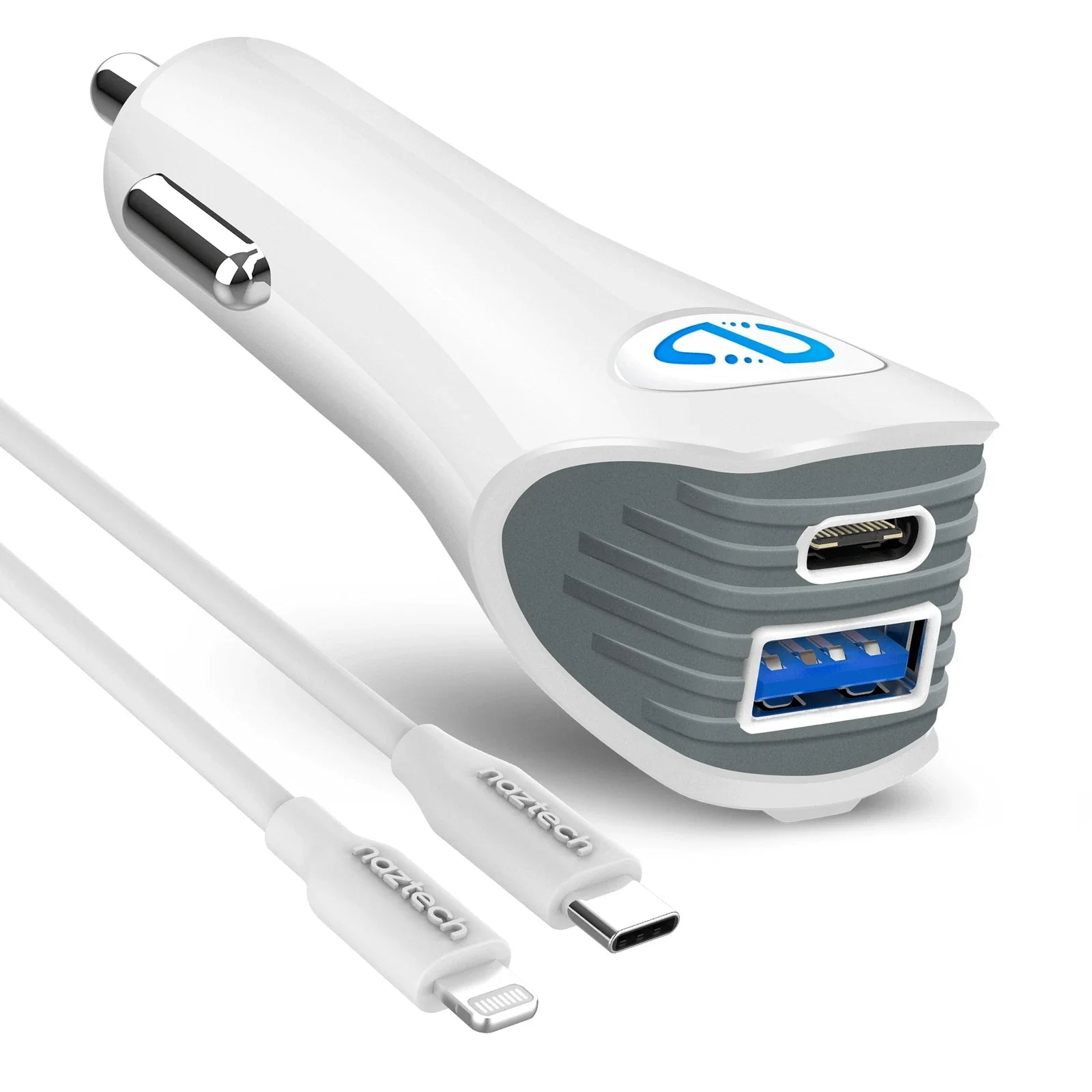 Naztech Cargador Para auto N420 Pd25w+2.4a Cable USB-C A USB - Attenza Panamá
